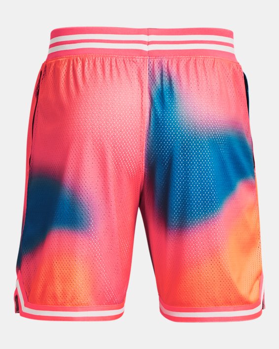 Men's Curry Heavy Mesh 8" Shorts in Pink image number 6